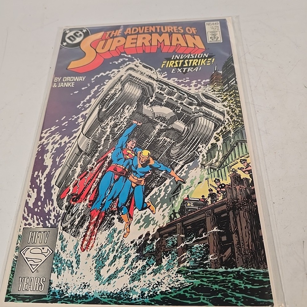 The Adventures of SUPERMAN #449 (DC Comics 1989) Bagged And Boarded.